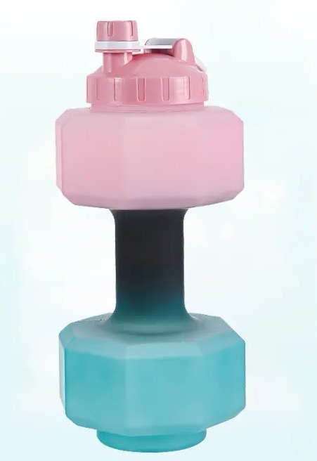 Dumbbell water bottle product view
